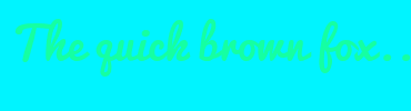 Image with Font Color 15FFA2 and Background Color 00F4FF